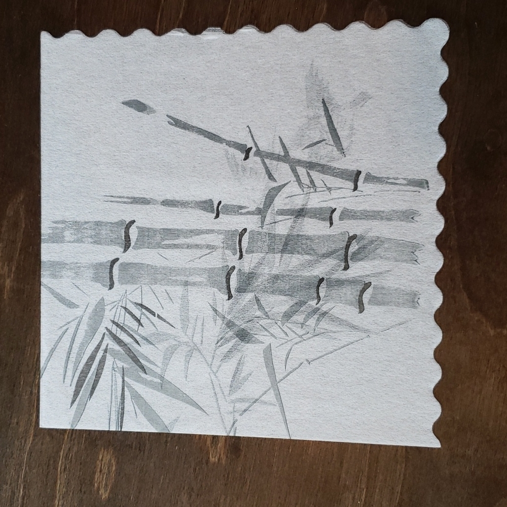 Japanese Hand Stamped Floral Washi Paper